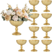 Gold Urn Wedding Centrepiece Set of 10 – 20cm Metal Flower Table Decor - Kwikley