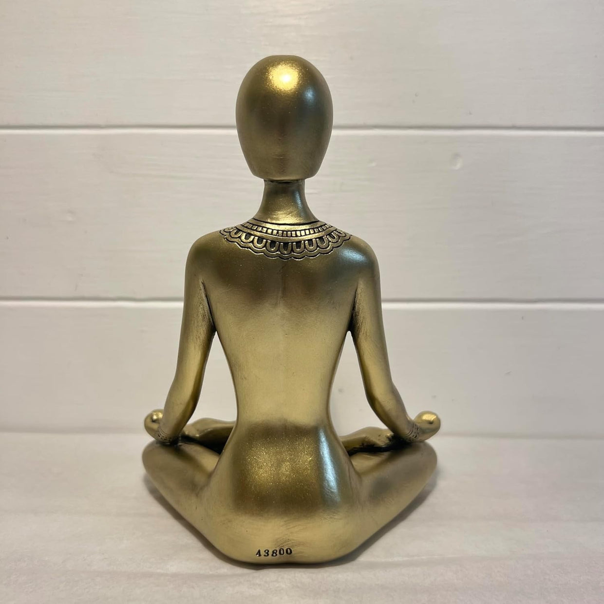 Golden Yoga Meditation Figurine 17cm Gold Spiritual Decor Zen Ornament Gift - Kwikley