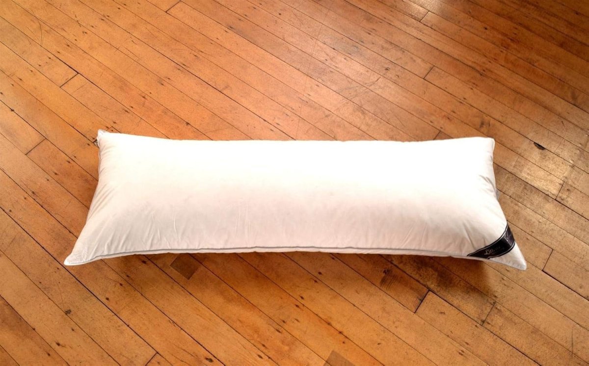 Goose Down Long Body Pillow Pregnancy Side Sleeper Orthopedic Support - Kwikley