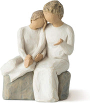 Grandmother & Child Figurine 14.5cm Resin Ornament | Family Love Sculpture Gift - Kwikley