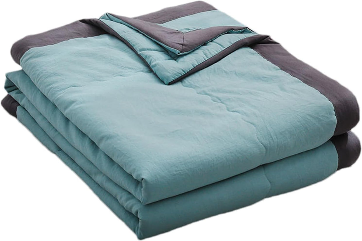 Green Cooling Blanket Summer Breathable Lightweight Throw 5.57x6.56ft - Kwikley