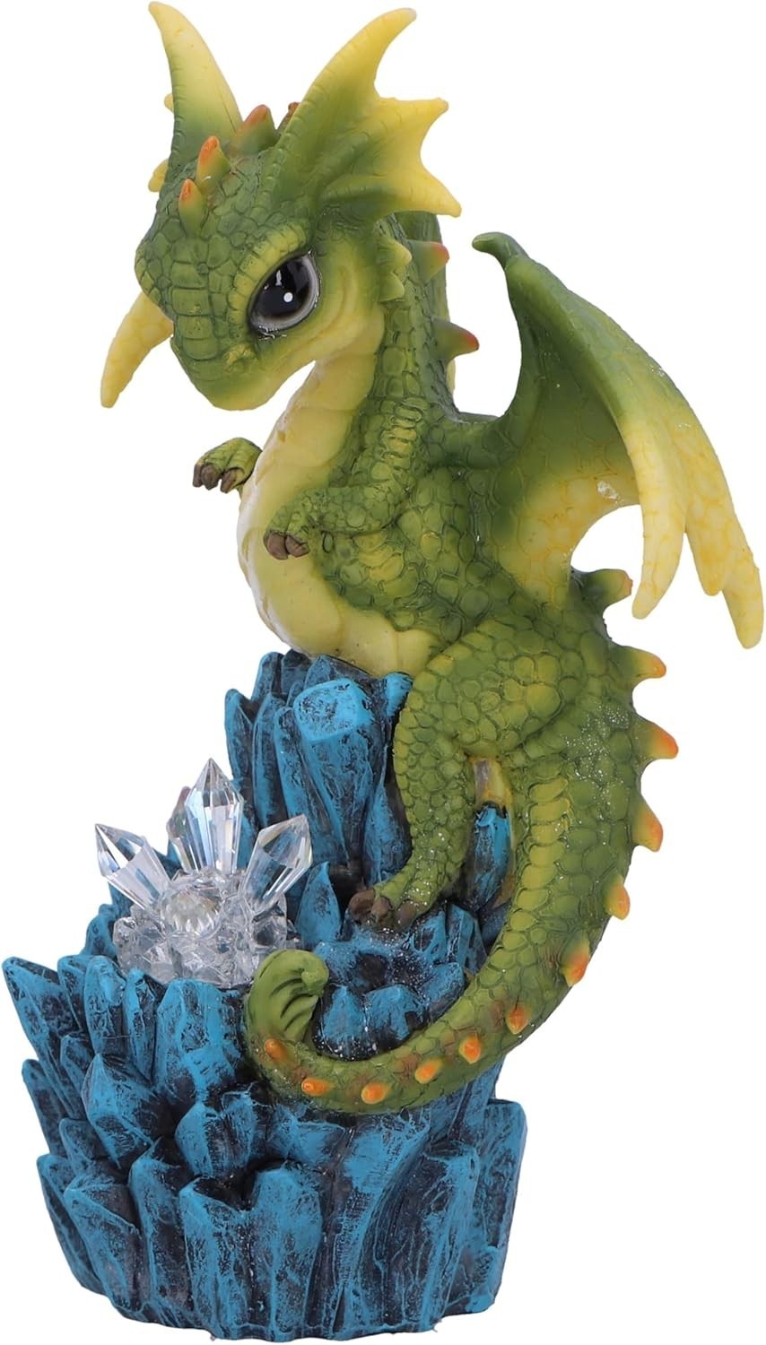 Green Dragon Figurine 18cm LED Light | Crystal Peak Ornament | Fantasy Gift - Kwikley