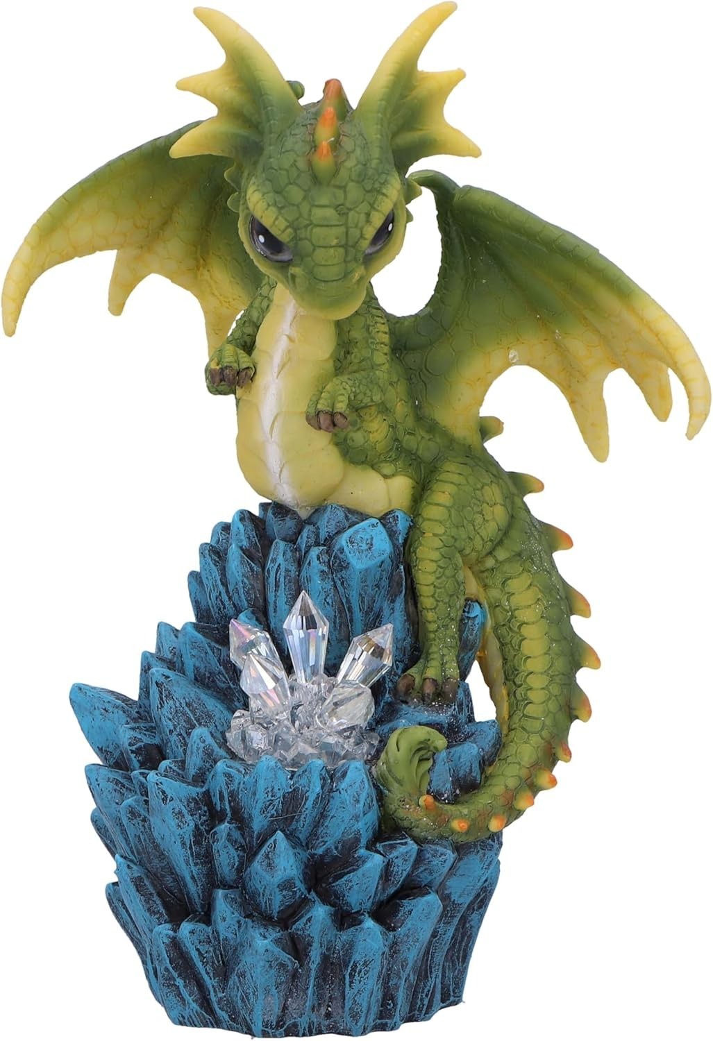 Green Dragon Figurine 18cm LED Light | Crystal Peak Ornament | Fantasy Gift - Kwikley