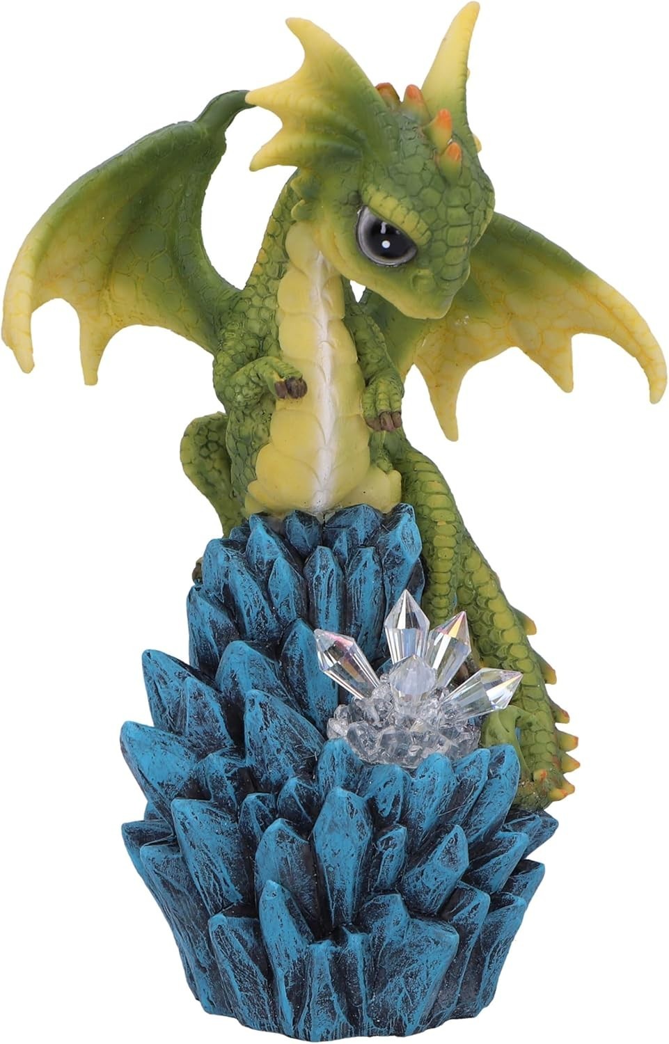 Green Dragon Figurine 18cm LED Light | Crystal Peak Ornament | Fantasy Gift - Kwikley