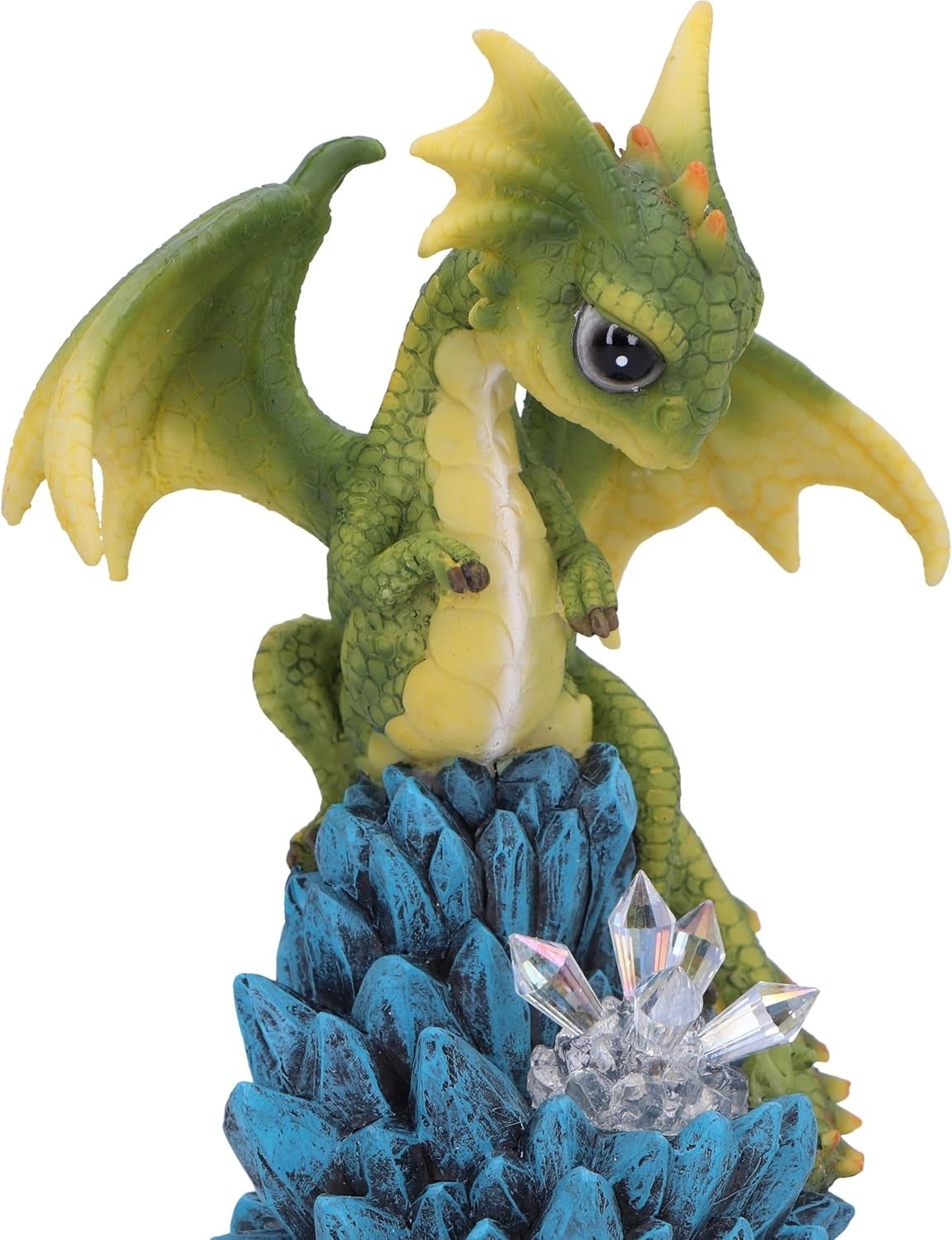 Green Dragon Figurine 18cm LED Light | Crystal Peak Ornament | Fantasy Gift - Kwikley