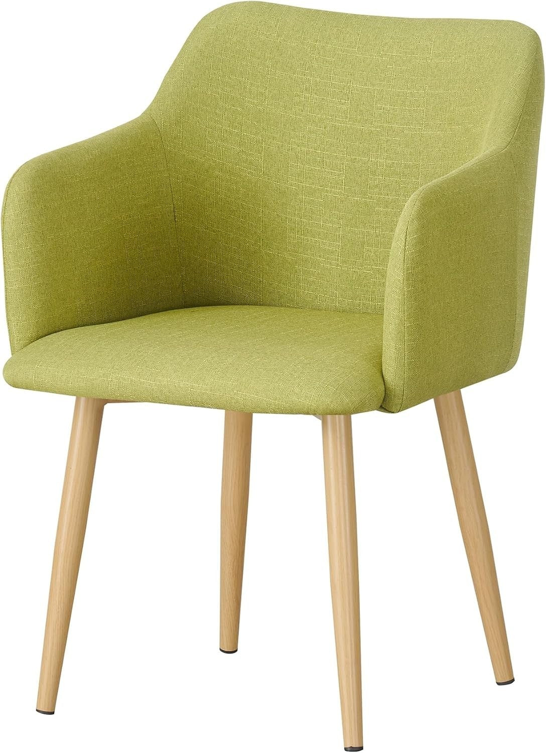 Green Fabric Tub Chair Wing Back Armchair, Compact Bedroom Vanity Seat - Kwikley