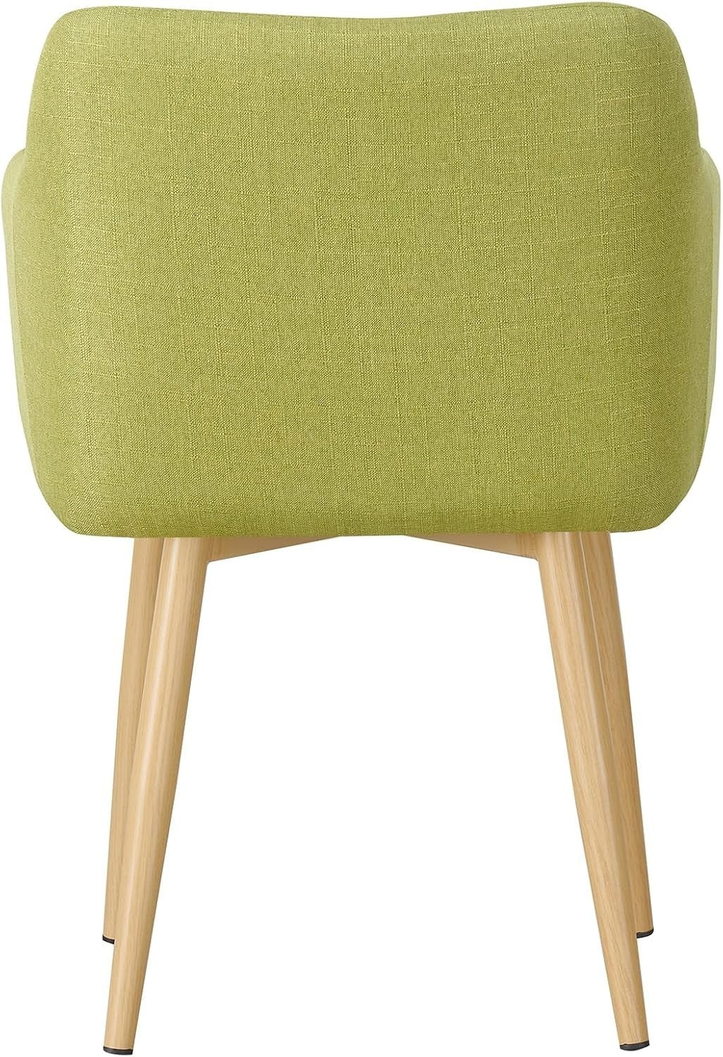 Green Fabric Tub Chair Wing Back Armchair, Compact Bedroom Vanity Seat - Kwikley
