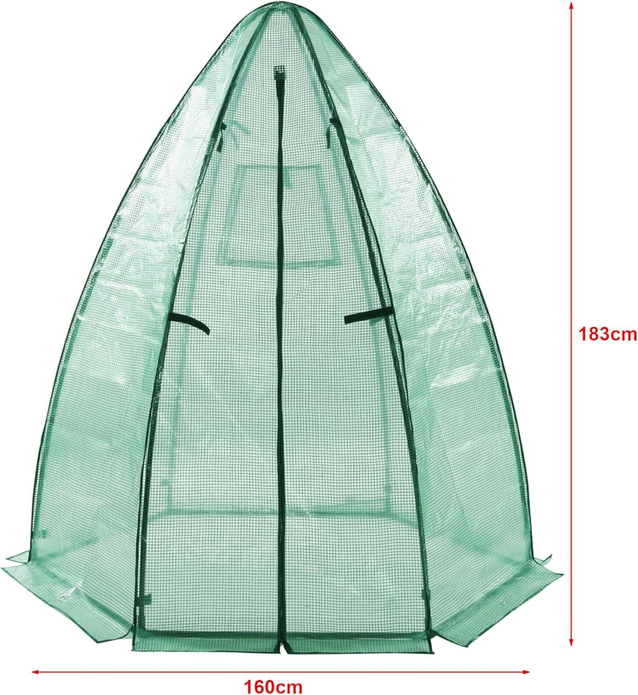 Green Foil Greenhouse Tent 183x160cm | Heavy - Duty PE Cover & Steel Frame - Kwikley