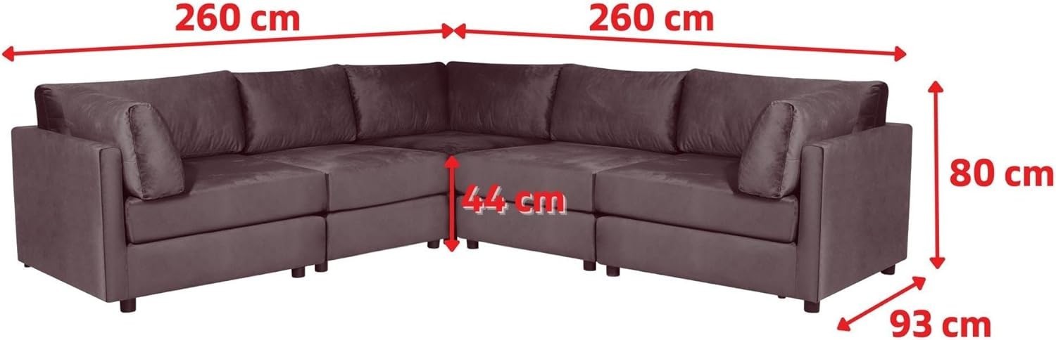 Green Jumbo Cord Modular 5 Seater L Shaped Sofa – Removable Covers - Kwikley