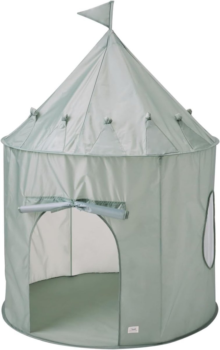 Green Kids Indoor Play Tent Pop Up Fort Modern Eco Fabric - Kwikley