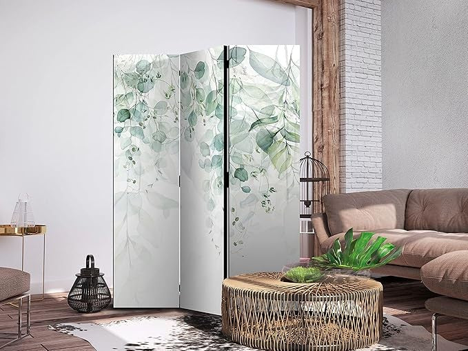 Green Leaf Acoustic Room Divider 135x172cm Double Side Folding Screen - Kwikley