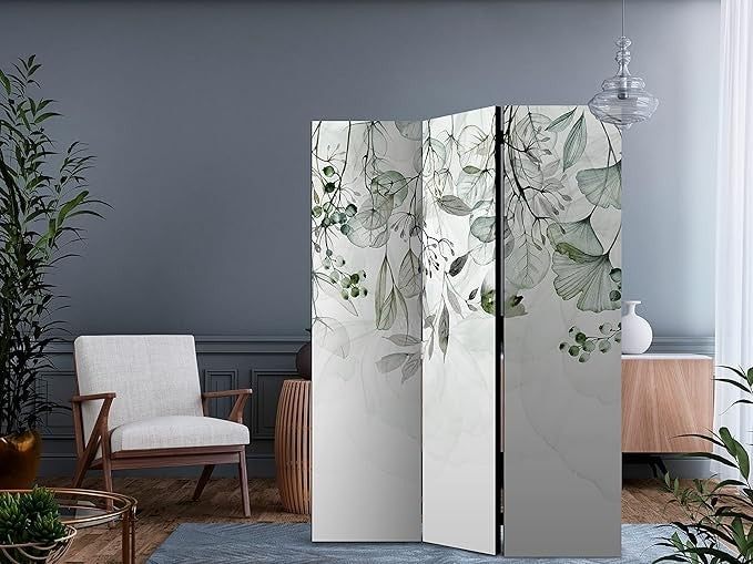 Green Leaf Acoustic Room Divider 135x172cm Double Sided Folding Screen - Kwikley