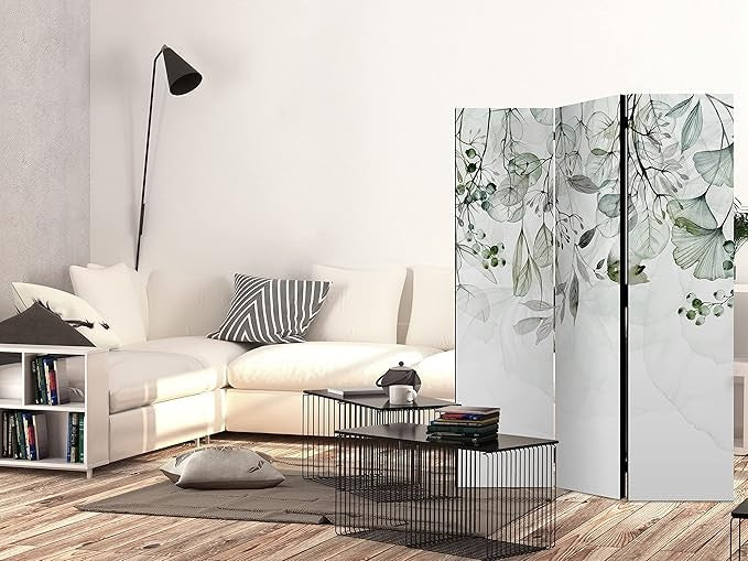 Green Leaf Acoustic Room Divider 135x172cm Double Sided Folding Screen - Kwikley