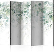 Green Leaf Acoustic Room Divider 225x172cm Double Sided Folding Screen - Kwikley