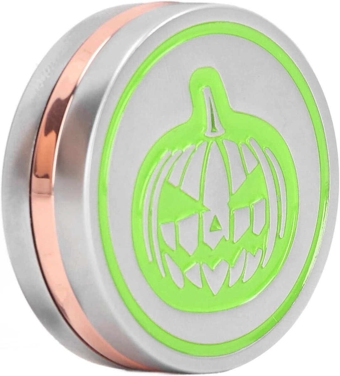 Green Metal Pumpkin Fidget Slider Click Stress Relief ADHD Sensory Toy - Kwikley