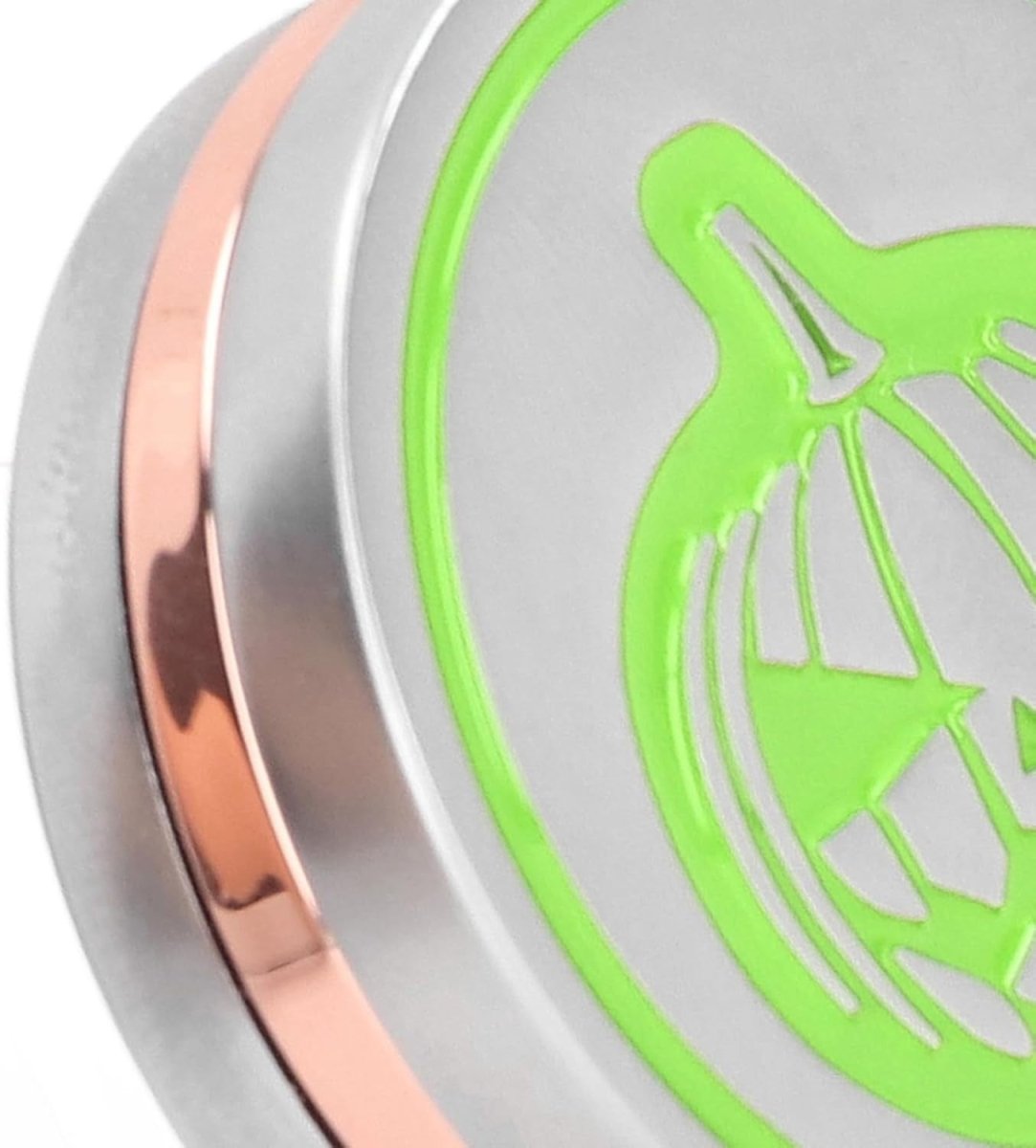 Green Metal Pumpkin Fidget Slider Click Stress Relief ADHD Sensory Toy - Kwikley
