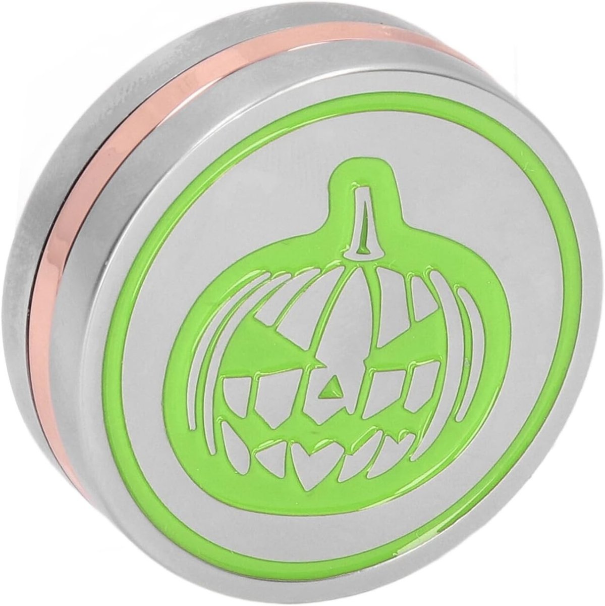 Green Metal Pumpkin Fidget Slider Click Stress Relief ADHD Sensory Toy - Kwikley