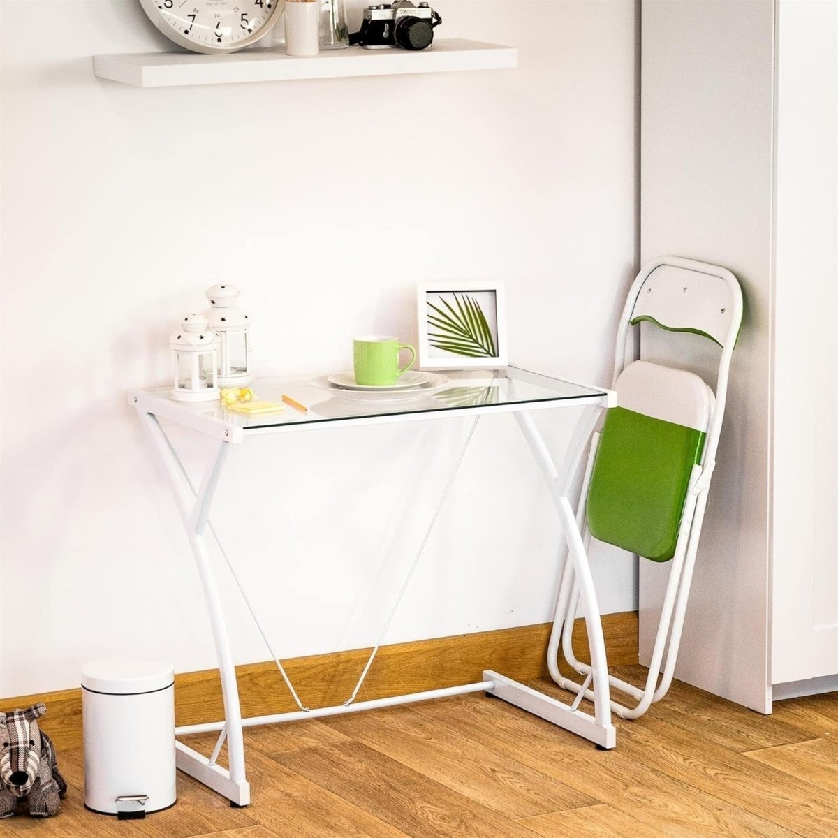 Green Padded Folding Chairs Set of 6 – Foldable Metal Frame, Space - Saving - Kwikley