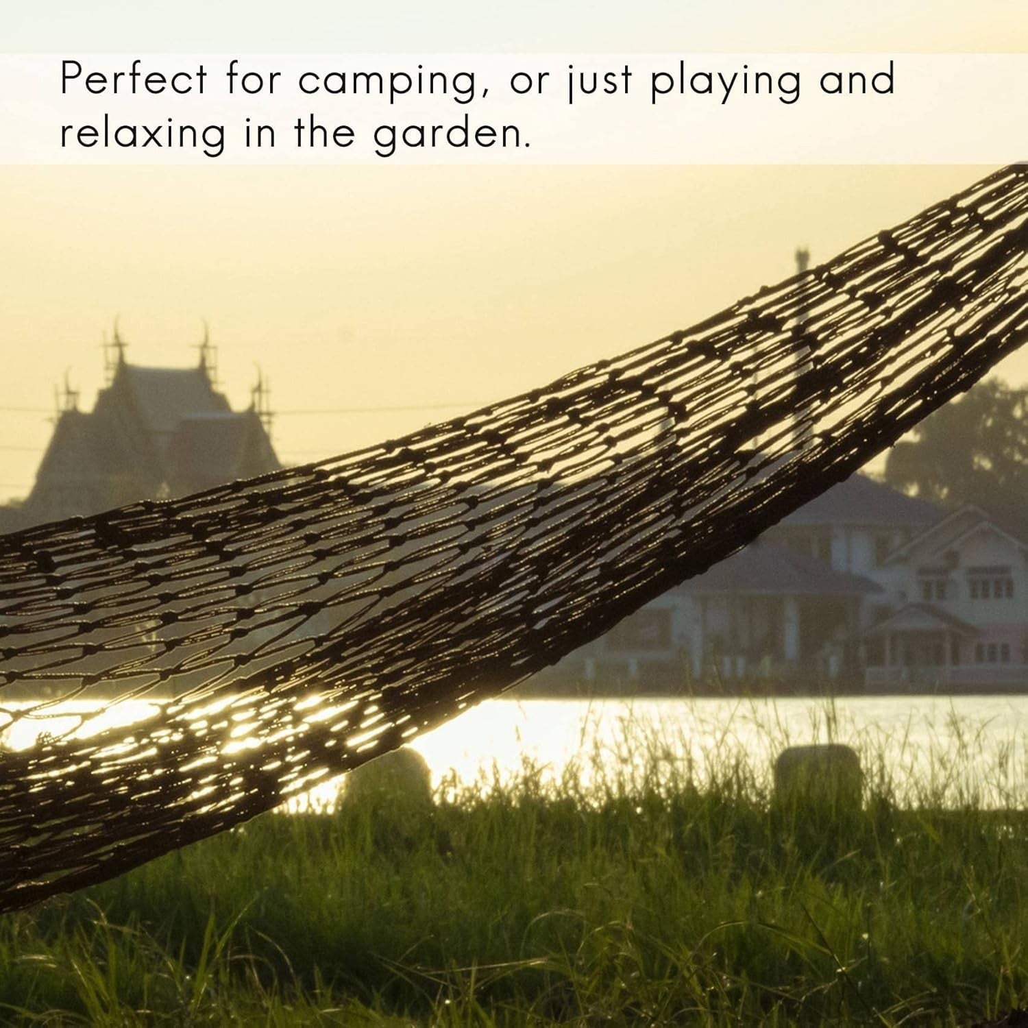 Green Portable Outdoor Camping Hammock Mesh Net, Lightweight Travel Swing 2.7x0. - Kwikley