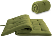 Green Queen Futon Mattress 2.5" Foam Foldable Tatami Floor Bed Mat - Kwikley