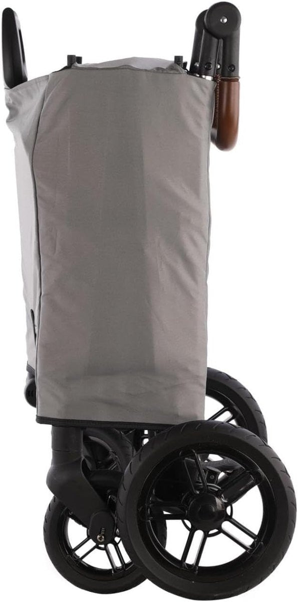 Grey 2 - Seater Folding Stroller Wagon Kids Push Pull All - Terrain Cart w/ Canopy - Kwikley