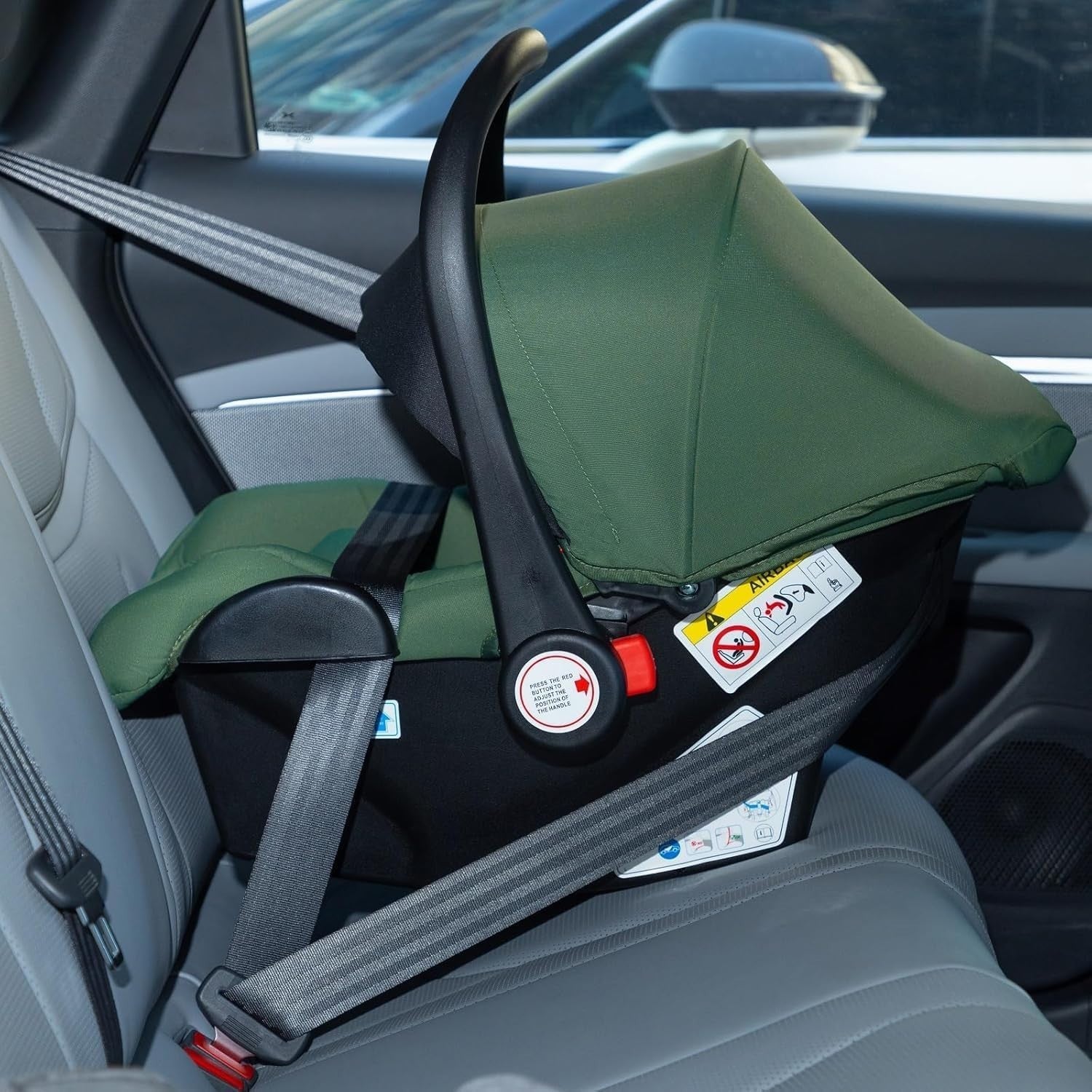 Grey 3 in 1 Baby Pram Travel System Pushchair Adjustable Handle - Kwikley