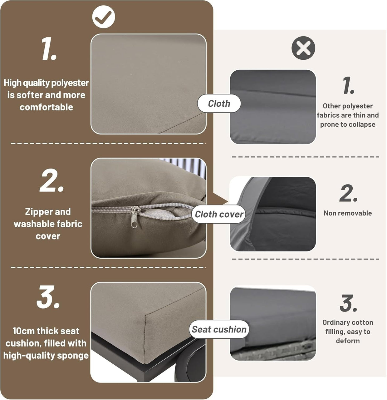 Grey 4 - Piece Garden Furniture Set with Cushions, Lounge Sofa & Glass Table - Kwikley