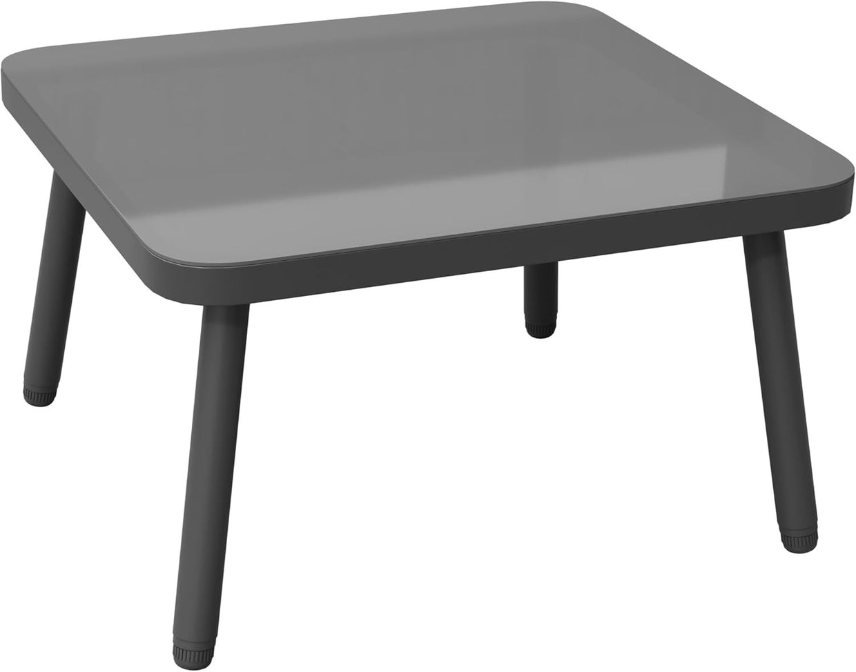 Grey 4 - Piece Garden Furniture Set with Cushions, Lounge Sofa & Glass Table - Kwikley