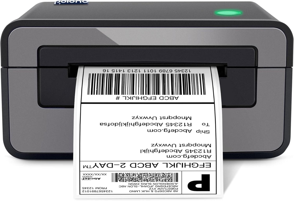 Grey 4x6 Thermal Shipping Label Printer USB High Speed 150mm/s Desktop - Kwikley