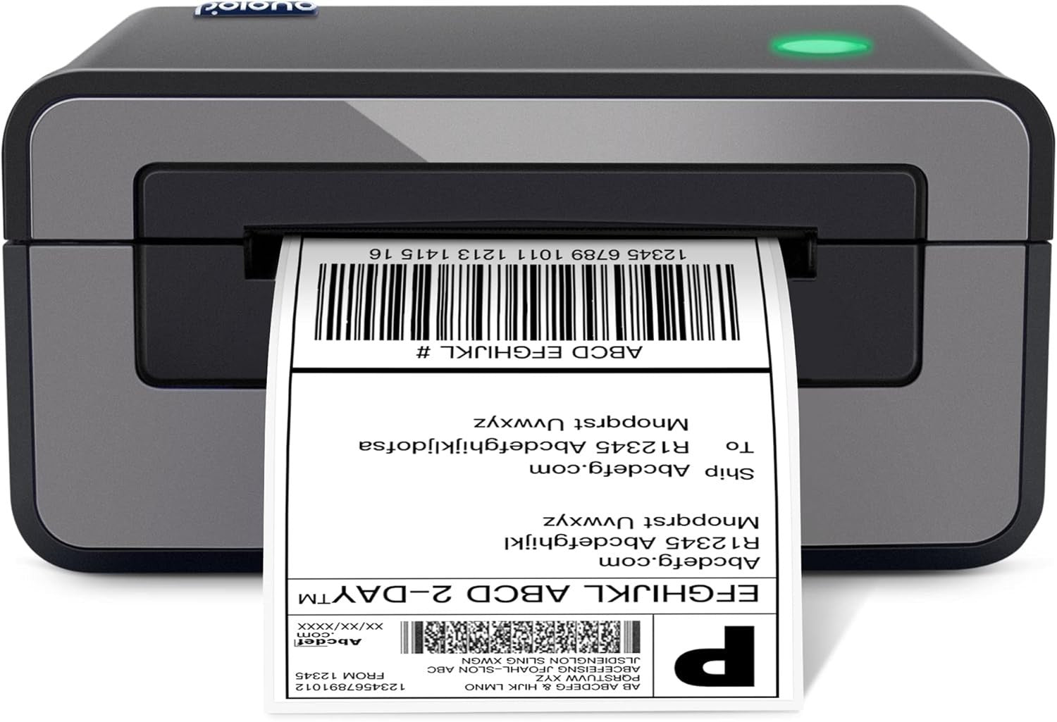 Grey 4x6 Thermal Shipping Label Printer USB High Speed 150mm/s Desktop - Kwikley