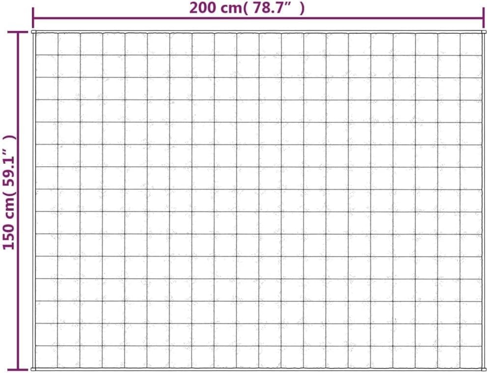 Grey 7kg Weighted Blanket 150x200 cm for Stress & Anxiety Relief - Kwikley