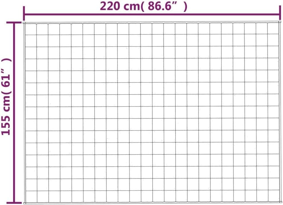 Grey 7kg Weighted Blanket 155x220 cm for Stress & Anxiety Relief - Kwikley