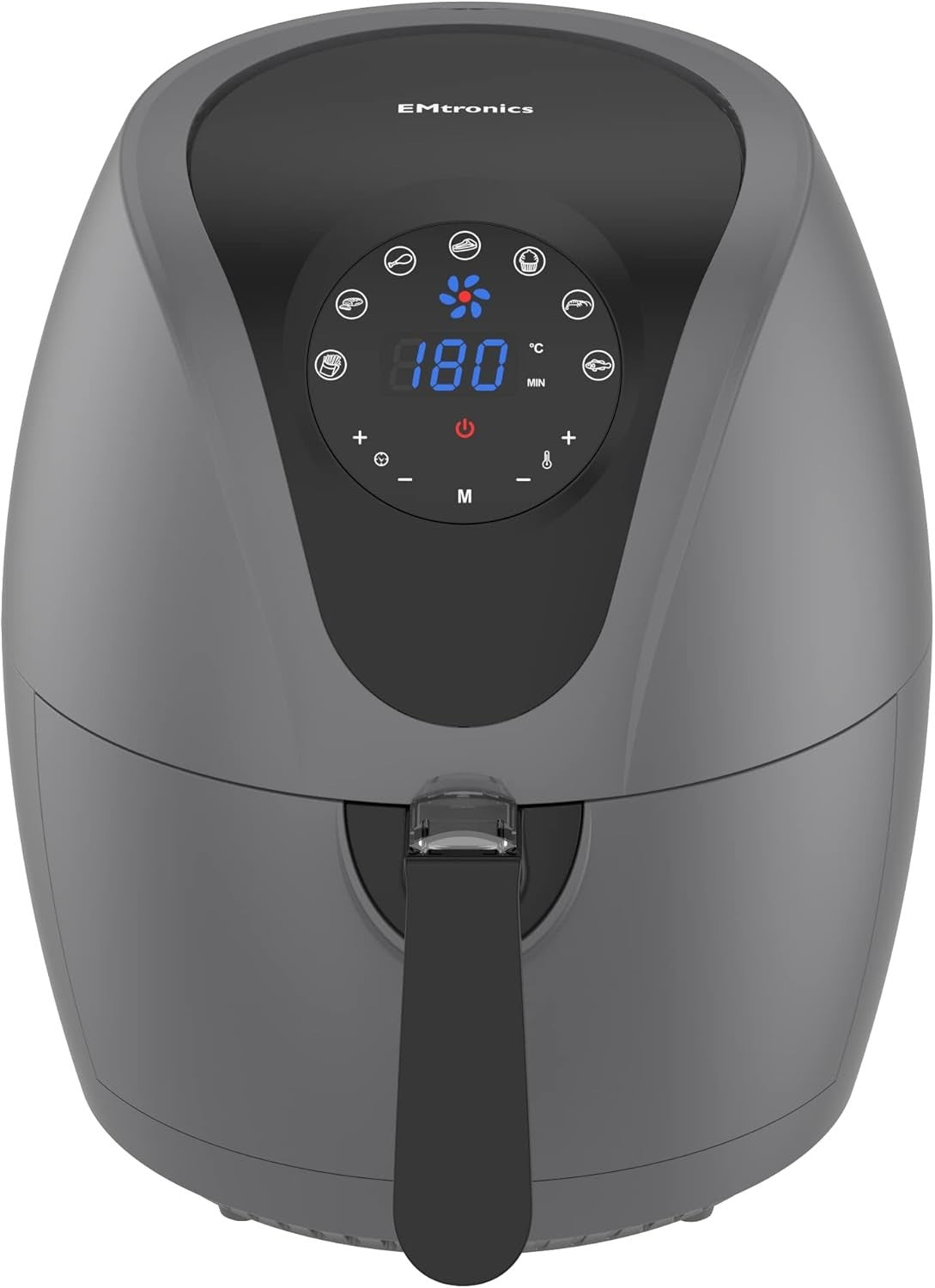 Grey Air Fryer Set Dual Drawer 9L + 4.5L Manual Smart Presets Low Fat - Kwikley