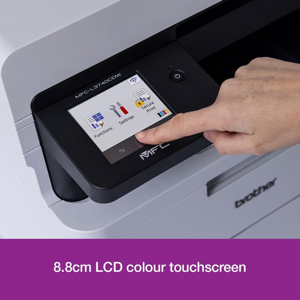 Grey All - in - One Colour Laser Printer Wireless USB A4 Print Copy Scan Fax - Kwikley