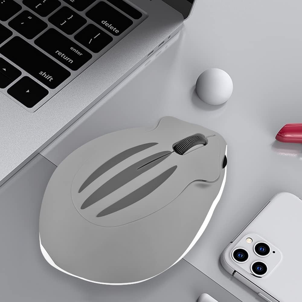 Grey Hamster Wireless Mouse Silent 1200DPI Cute USB PC Laptop - Kwikley