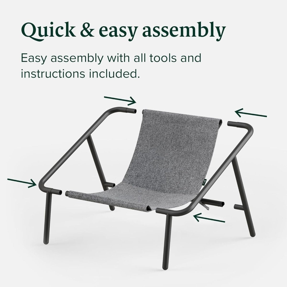 Grey Metal Frame Accent Chair | Shredded Foam Lounge Armchair, Modern - Kwikley