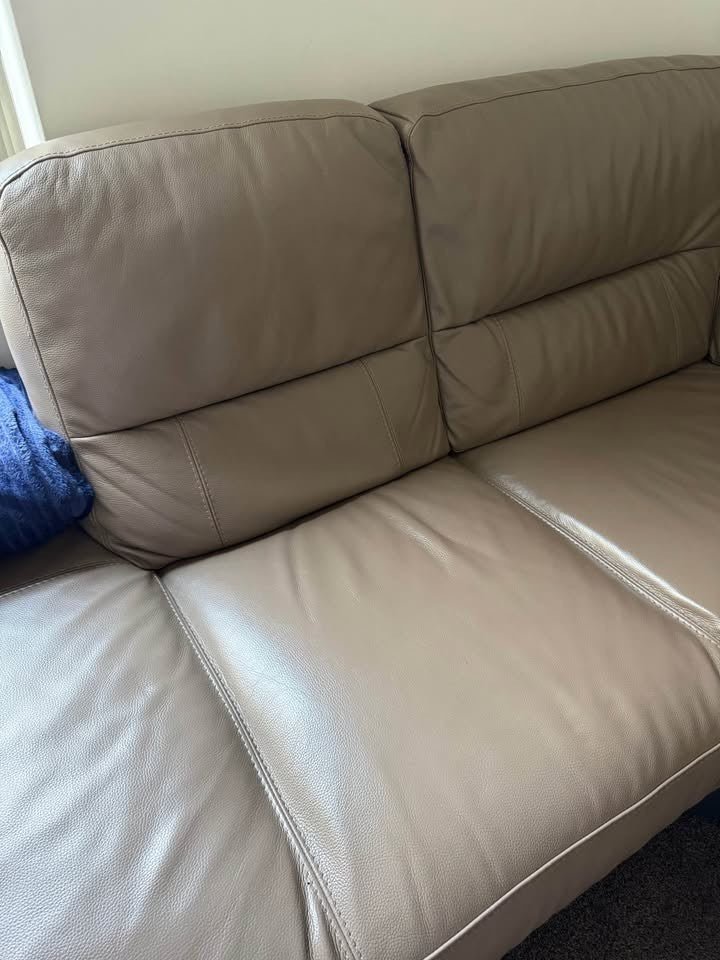 Greyish Brown Leather Corner Sofa (PTP) - Kwikley