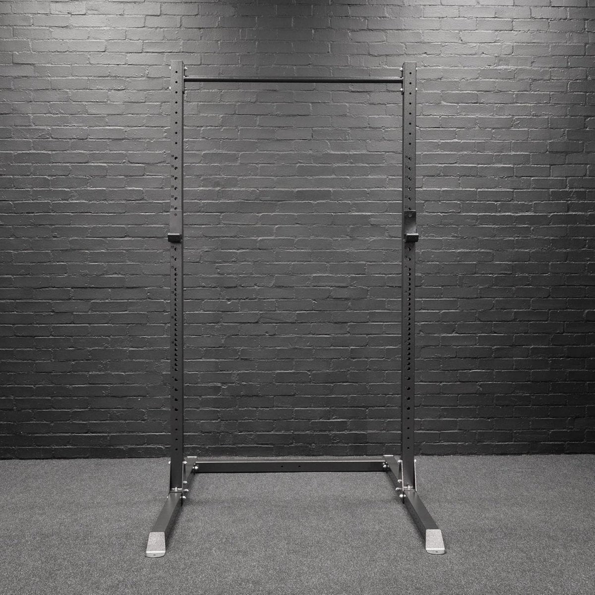 Half Power Rack Squat Cage Black with Pull Up Bar | Adjustable Home Gym - Kwikley