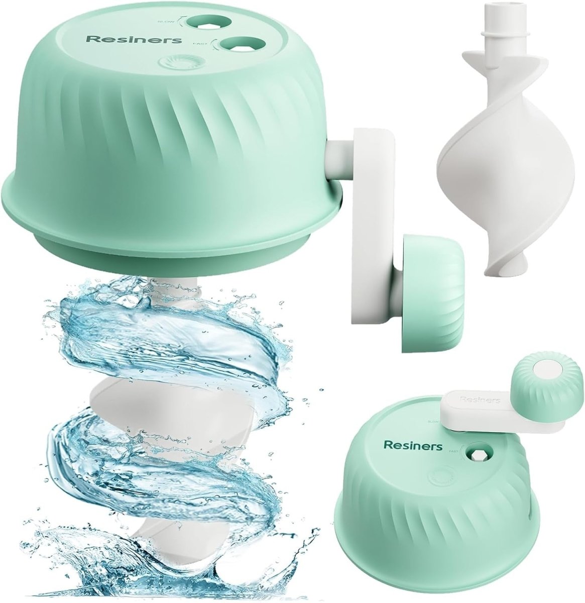 Hand Crank Resin Mixer Epoxy Stirrer 3 Speed Silicone Paddle Low Bubbles - Kwikley