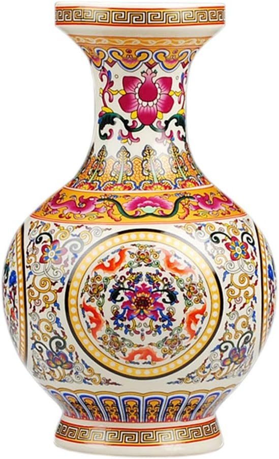 Hand Painted Porcelain Vase 25cm Decorative Flower Vase Table Centrepiece - Kwikley
