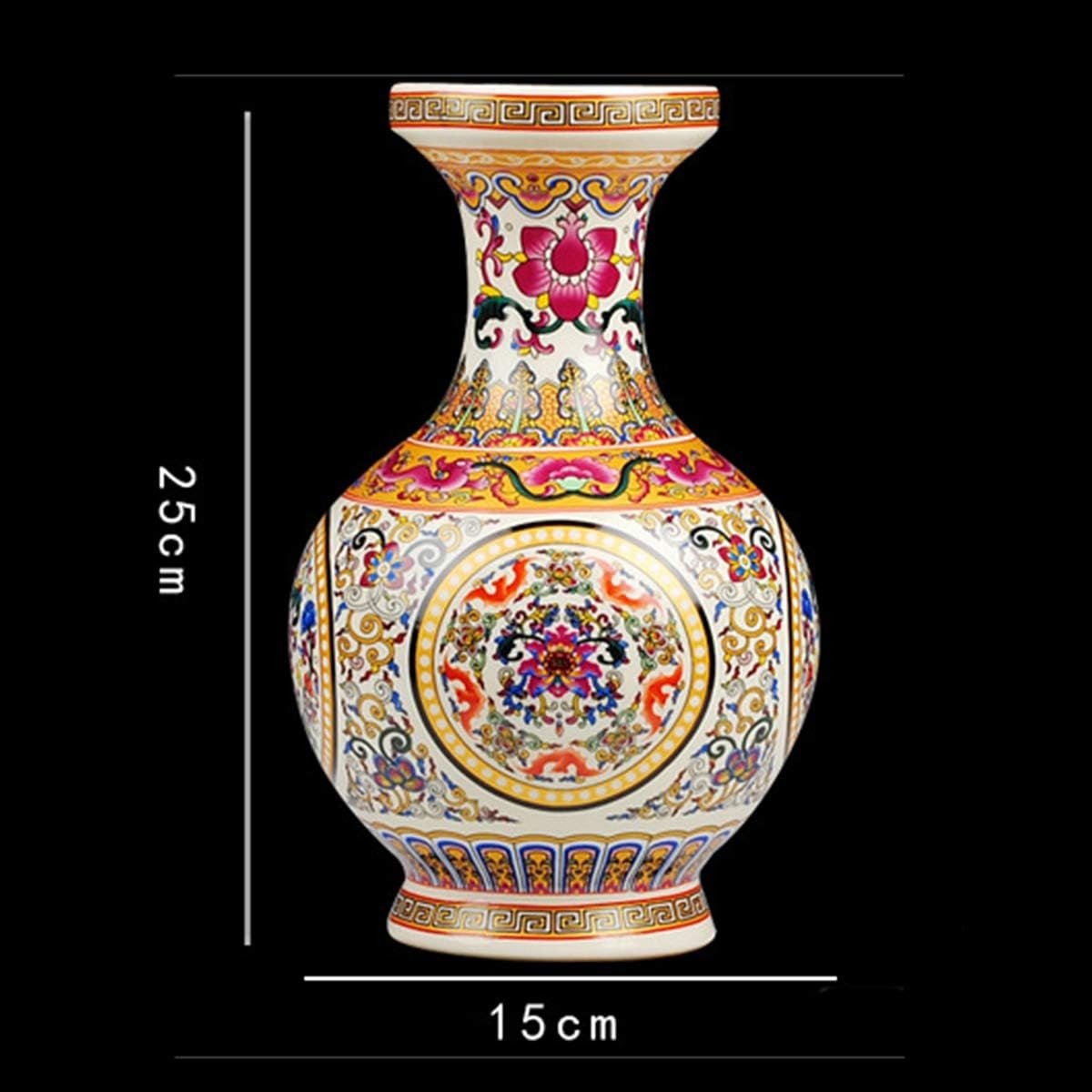 Hand Painted Porcelain Vase 25cm Decorative Flower Vase Table Centrepiece - Kwikley