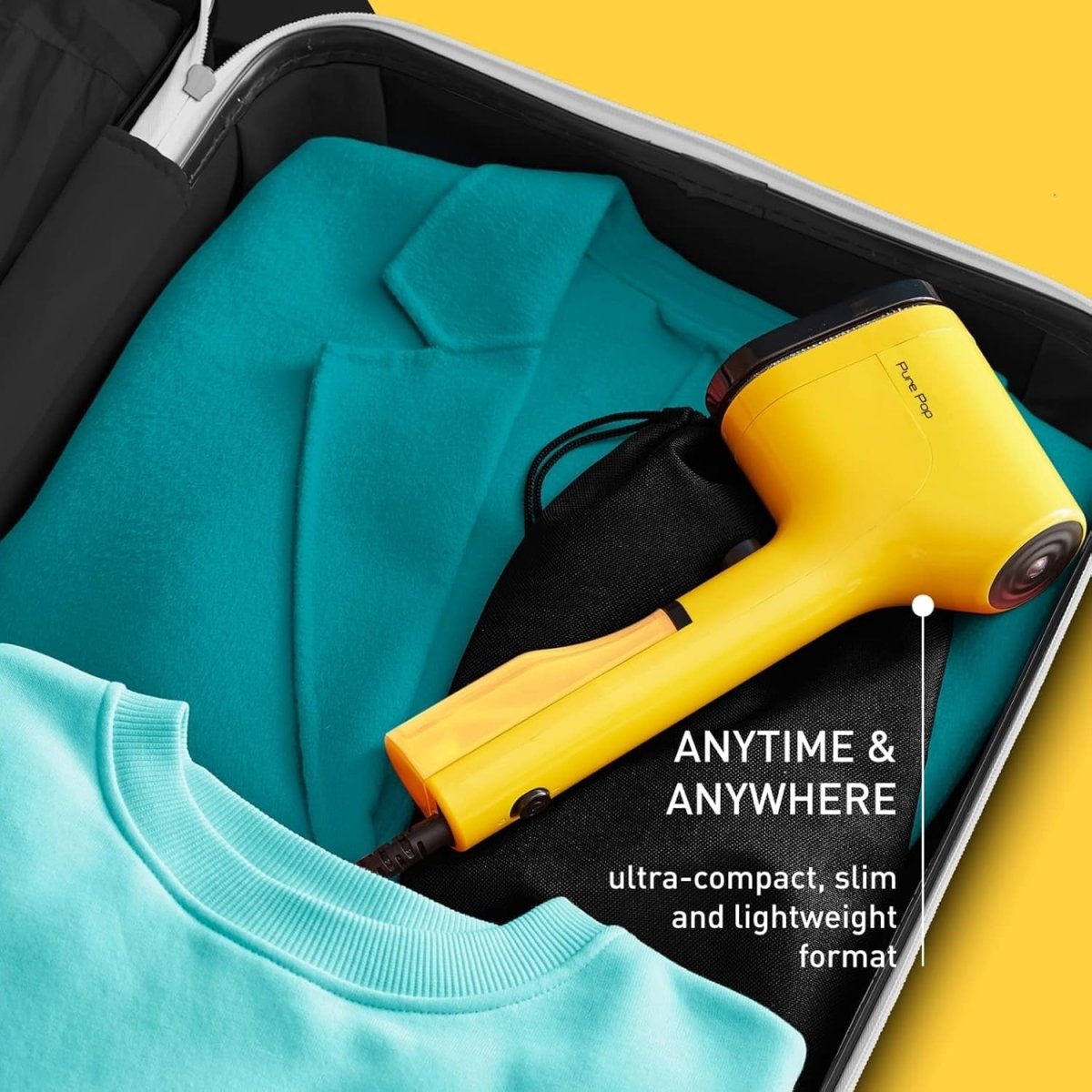 Handheld Clothes Steamer Fast Heat Travel Garment Steamer Slim Design - Kwikley