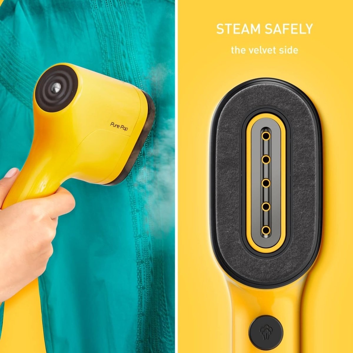 Handheld Clothes Steamer Fast Heat Travel Garment Steamer Slim Design - Kwikley