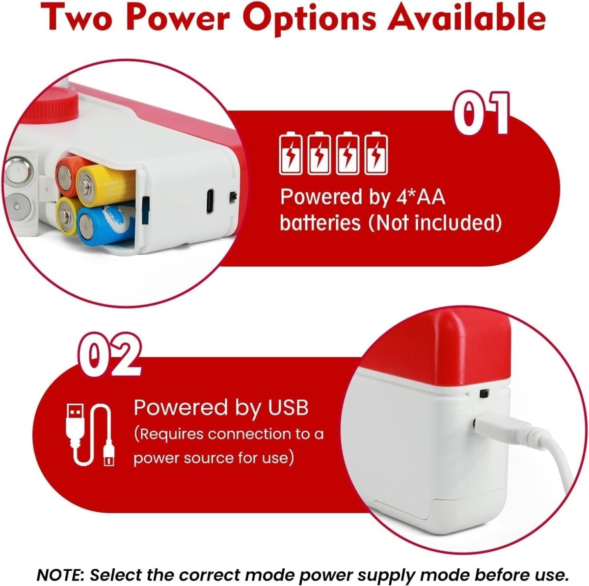 Handheld Sewing Machine Portable Electric Mini Repair Kit Red - Kwikley