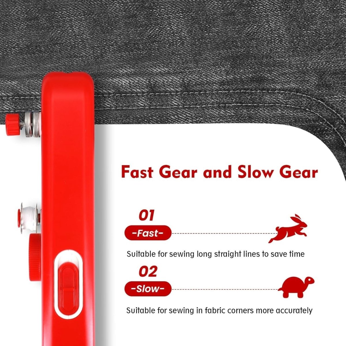 Handheld Sewing Machine Portable Electric Mini Repair Kit Red - Kwikley