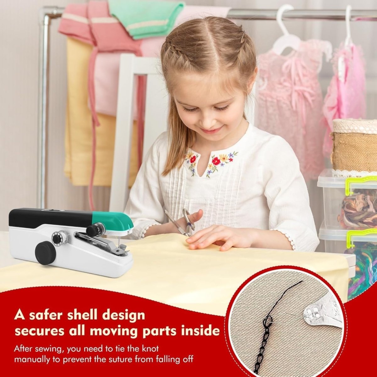 Handheld Sewing Machine Portable Electric Mini Stitch Repair Kit - Kwikley