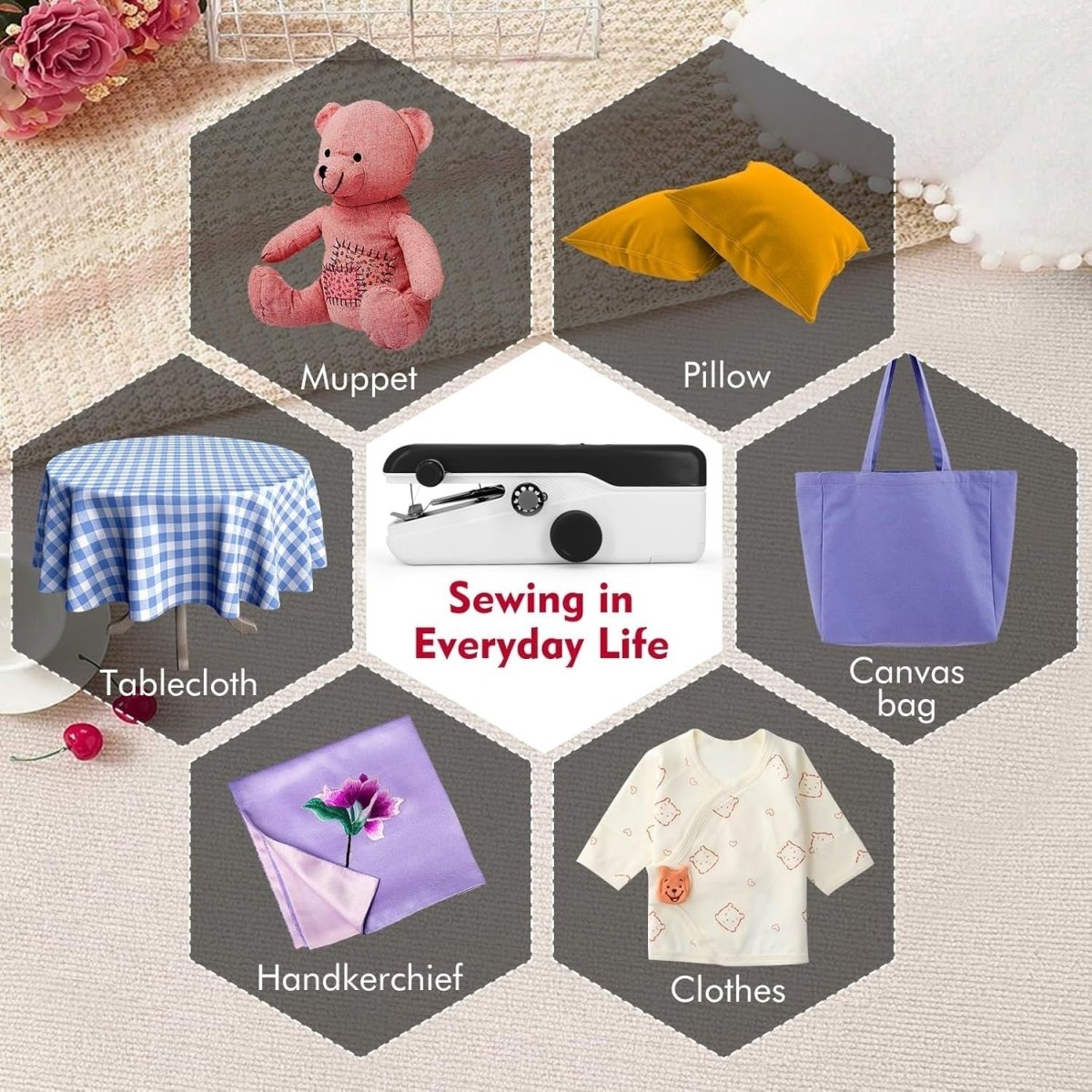 Handheld Sewing Machine Portable Electric Mini Stitch Repair Kit - Kwikley