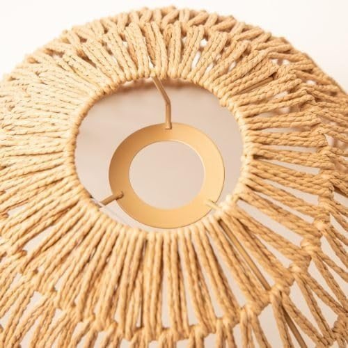 Handwoven Natural Jute Pendant Lampshade 31cm Rustic Boho Ceiling Shade - Kwikley