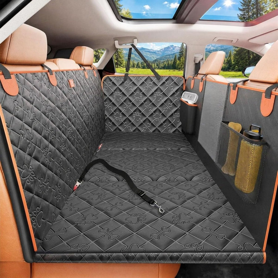 Hard Bottom Dog Car Seat Cover Extender Waterproof Hammock Mesh Window - Kwikley