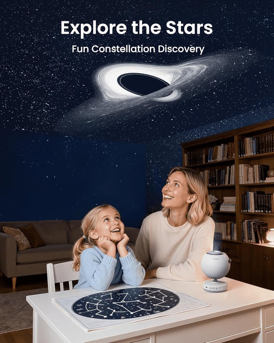 HD Galaxy Projector Night Light Star Ceiling Planetarium Kids Bedroom - Kwikley